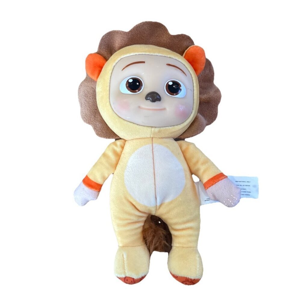 Cocomelon JJ Lion 8" Plush Plastic Face Doll Soft Toy Yellow Lion